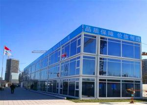 Wholesale Glass Curtain Modern Container House , Three Stories Shipping Container House from china suppliers