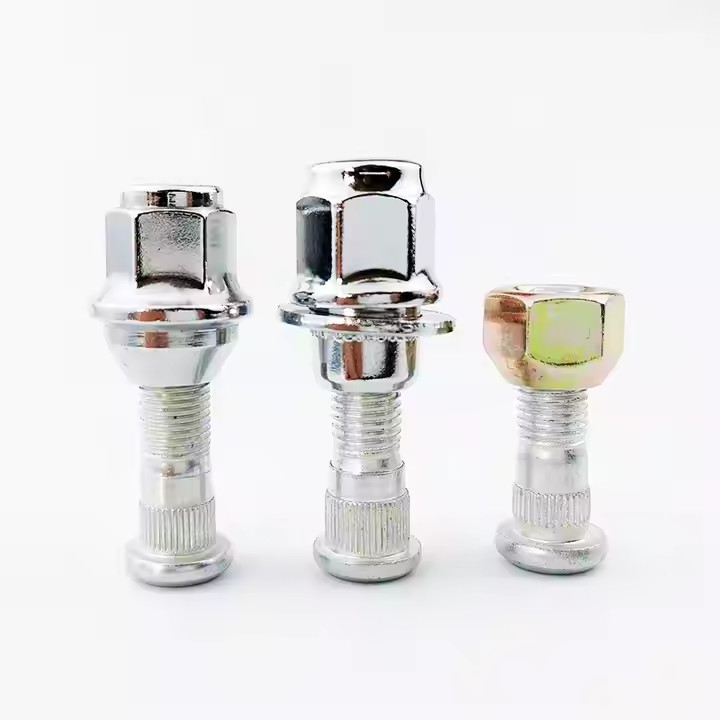 25mm Thread Length Extended Lug Studs Steel 12mm Diameter Knurl