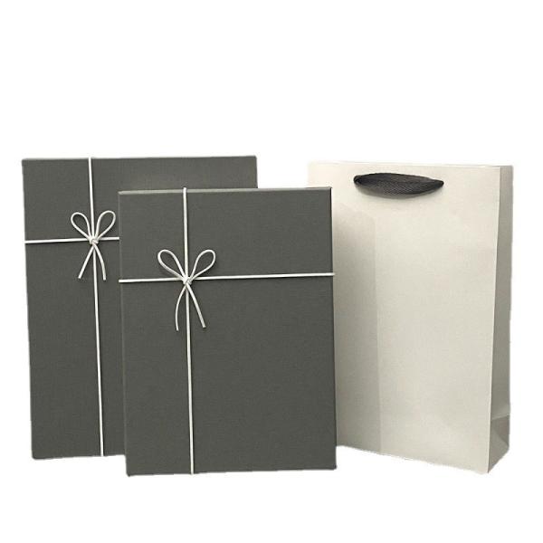 Silk Bowknot Cardboard Paper Gift Box Packaging For Gift Wrapping Custom