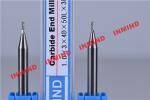 2 Flute Aluminum End Mill Bright Finish No Coating 0.7um Grain Size