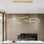 Golden Cross Ring Chandelier Luxury Hanging Lamps Modern LED Circle Ring Pendant