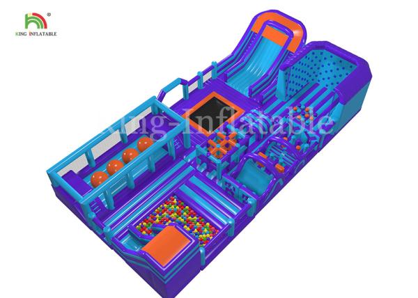30*15*6 m Giant Inflatable Outdoor Sport Games Obstacle Course Equipment For