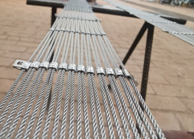 High Strength Knotted Stainless Steel Rope Wire Mesh For Zoo Enclosure