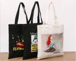high quality reusable canvas shopping bag ladies tote bags with zipper