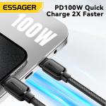 Fast Charge Magnetic Absorption Cable USB C to USB C Cord 60W 100W ES-X56 Series