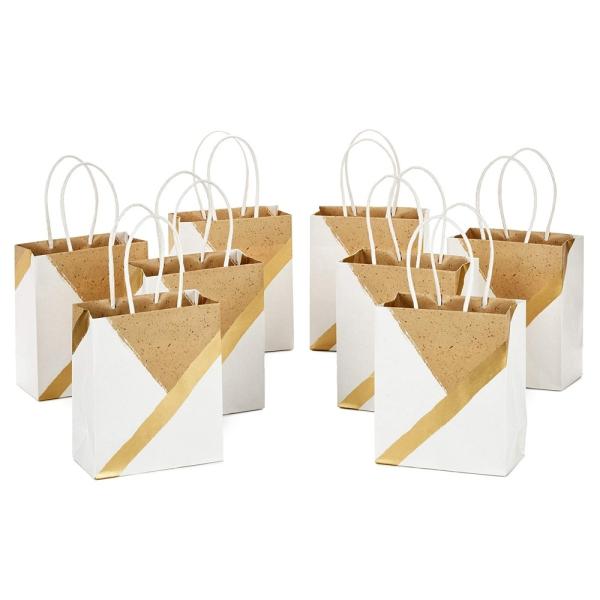 CMYK 4 Color Offset Printing Kraft Paper Shopping Bags With Your Own Logo Custom