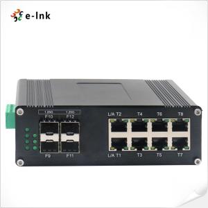 Wholesale Industrial Managed Ethernet Switch 8-Port 10 / 100 / 1000T + 4-Port 1000X SFP from china suppliers