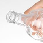 500ml Super Flint Glass Standard Transparent Whiskey Bottles for Custom Printing