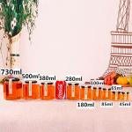 Hexagon Clear Glass Storage Bottle 100ml 500ml With Metal Lid For Honey Cream