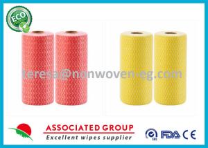 Wholesale Kitchen Non Woven Cleaning Wipes , Biodegradable Cleaning Wipes Colored Spunlace from china suppliers