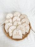 Personalised Newborn Milestone Month Cards Gift Hello World Milestone Disc