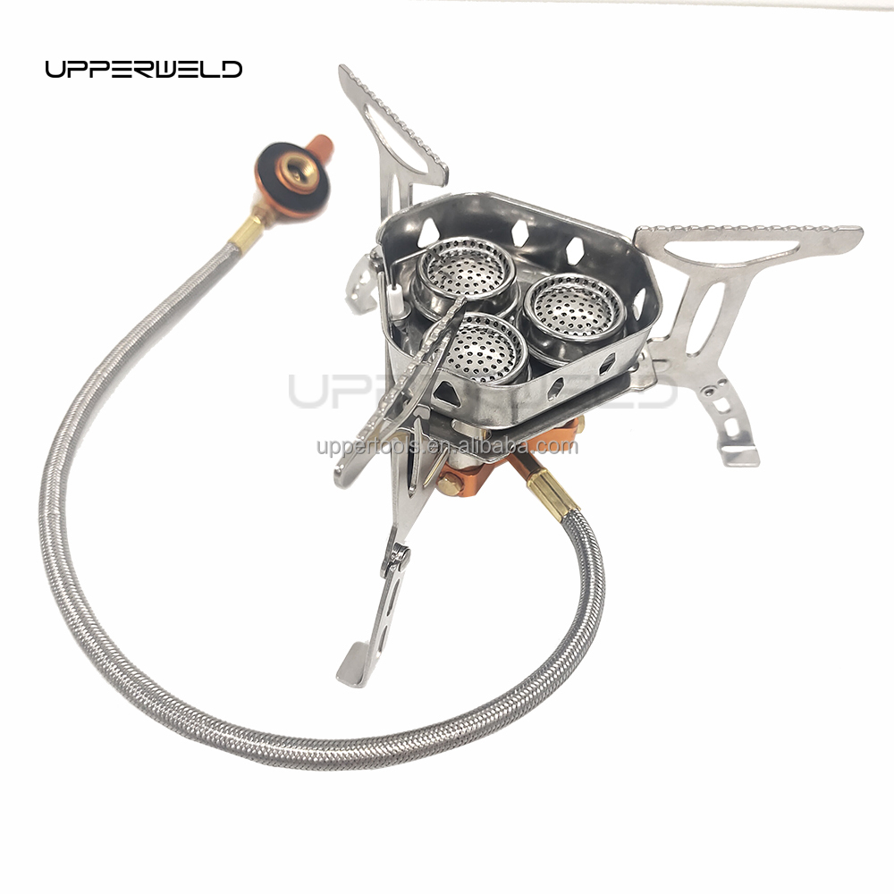3-5 Kit Number Windproof Backpacking Stove for Camping and Hiking in Silvery Design