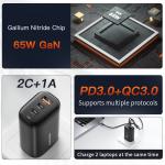 Quick GaN Wall Charger C+A 65W High Power PD 65w Fast Phone Charger For Android