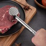 Stainless steel meat hammer double faced meat tenerizer for knock the beef steak