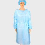 Long Sleeves Disposable Surgical Gown Blue / Green Non Woven Fabric