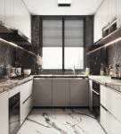 Solid Wood Kitchen Furniture Modular Kitchen Cupboard Cabinet Customized