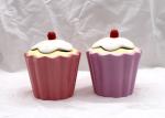 Pink Ceramic Kitchen Canisters Dolomite Strawberry Ice Cream Curl Cone Cookie