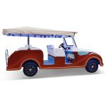 Red Color 8 Seats Classic Golf Cart Steel Frame Iron Shell Stamping Body 5kw 48V