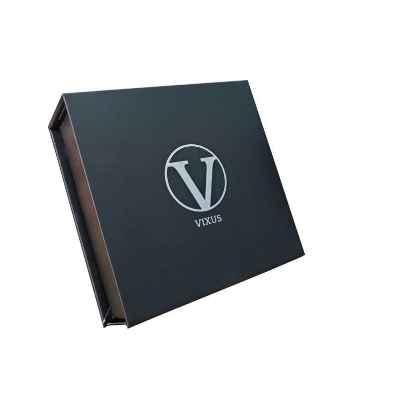 Others Custom Design Matte Black Rigid Paper Cardboard Gift Packaging Magnetic Box with Foam Insert