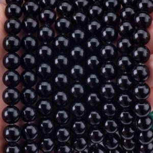 Wholesale Natural Crystal Black Obsidian 8MM Round Loose Gemstone Bead For DIY Jewelry Making from china suppliers