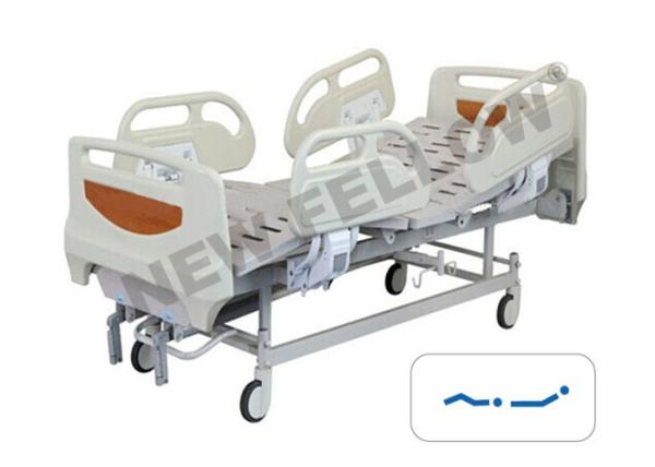 Powder - coated Steel Manual Double Crank standard hospital bed With ABS