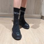 Janbal Size11 Ladies Flat Boots Anti Slippery ODM Flat Chunky Black Boots