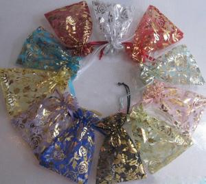 Wholesale Transparent Drawstring Jewelry Pouch Screen Printing Logo Wedding Gift Bags from china suppliers