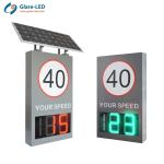 Street Red Green Digit Radar LED Speed Limit Signs Solar Speed Signs Power