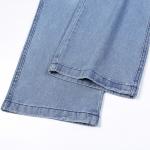 Bespoke Manufactuer Autumn High Waisted Blue Wide Leg woman Jeans