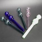 Durable Glass Smoking Water Pipe Bubbler Oil Nails For Man 2mm Thick