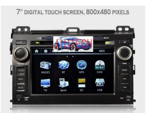Wholesale Car Stereo GPS for Toyota Land Crusier Prado AutoRadio Multimedia GPS Navigation DVD from china suppliers