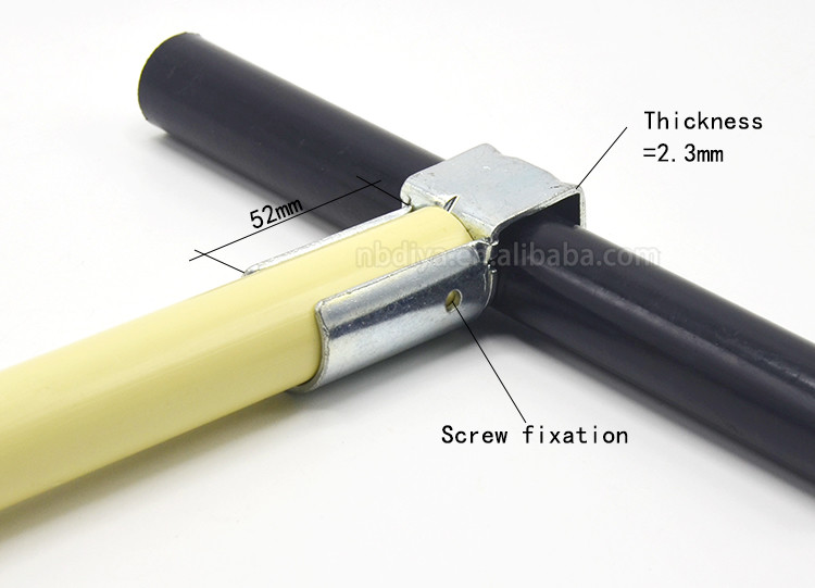 Galvanized Lean Pipe Metal Pipe Joints , Metal Pipe Connectors For Slide Rail