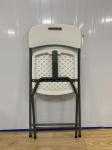 Outdoor White Plastic Metal Folding Chairs For Events Garden Party Chairs