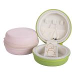 Recyclable Round Portable Travel Jewelry Box For Christmas Gift Mini Size