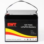 Charged 12V Lithium Iron Phosphate Battery LFR 75AH Electric Motorcycle Battery