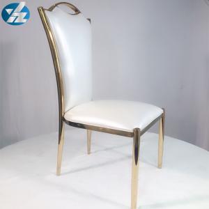 Wholesale Chrome SS Wedding Banquet Chair Upholstered Gold Dining Room Chair from china suppliers