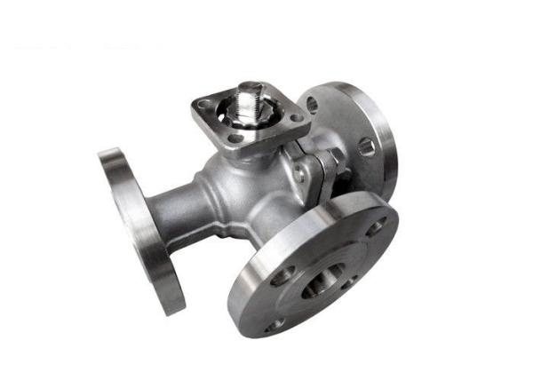 3 Way Ball Valve Stainless Steel Direct Mounting Pad for Motor Actuators