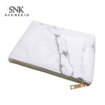 Custom Waterproof PU Leather Makeup Bag Marble Toiletry Travel Beauty Bag