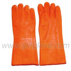 Wholesale Fluorescent PVC Coated Gloves For Winter, Sandy Palm from china suppliers