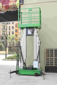 Wholesale 14m Double Mast Aerial Work Platform , Durable Awp Equipment 150Kg Loading from china suppliers