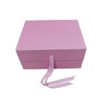 Recyclable Magnetic Kraft Gift Box , Luxury Paper Box With Ribbon OEM
