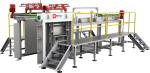 Water Production Line Glass Bottle Depalletizer Machine High Level 1500Kg 20Kw