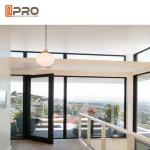 Black Color Powder Coated Aluminium Glass Hinged Door For Housing Project Door