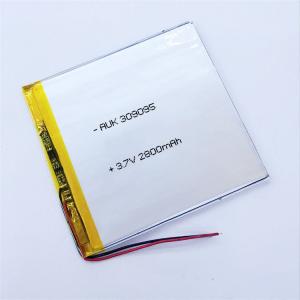 Wholesale 3mm Ultra Thin LiPo Battery 500 Cycles Li Ion Battery 3.7v 2800mah from china suppliers