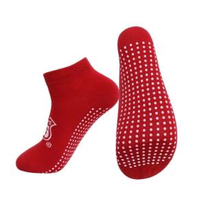 Wholesale Red Non Slip Yoga Socks For Adults Man Women Pilates Barre Trampoline Anti-Skid Socks from china suppliers