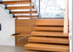 Diy Design Modern Floating Stairs , Fancy Steel And Wood Staircase Design