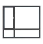 Stainless Steel Screen Included Bedroom Windows With Heat Insulation Coefficient