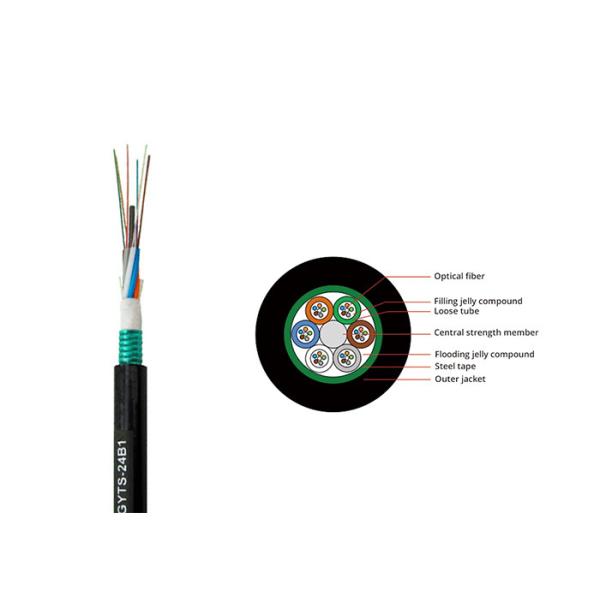 Quality Steel Tape Light Weight Aerail Armored Fiber Optic Cable for sale