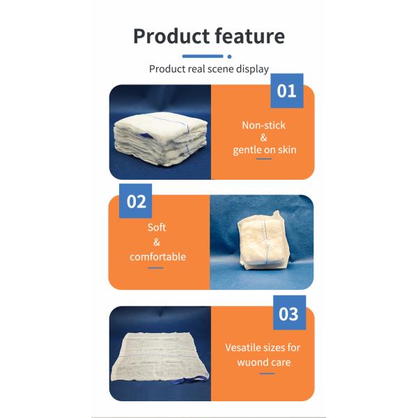 Customized Size 100% Cotton 40S 26*10 Lap Sponge Abdominal Pad for Surgical Medical Use