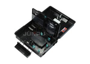 China Black Color FTTH Fiber Optic Termination Distribution Box 24 Port Wall Mounted on sale